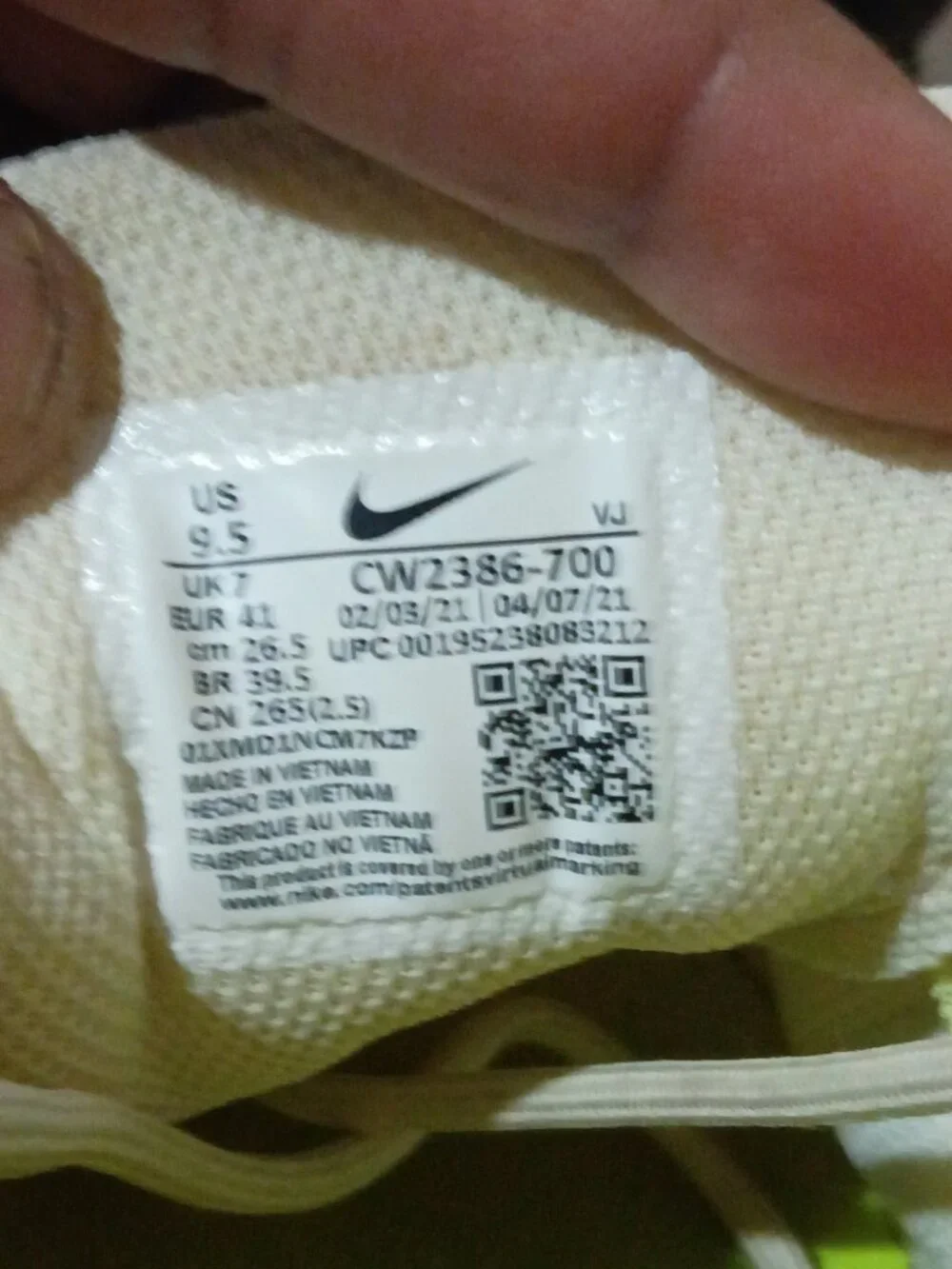Nike Wmns Crater Impact Volt Yellow Womens 9.5 Casual Lifestyle Shoes CW2386-700